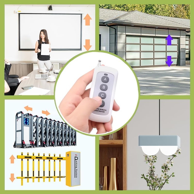 Wireless Cloning Remote Control Key Fob with Extendable Antenna, 500m Long-Range Universal Garage Door Opener Replacement, Easy Setup, 433 Mhz Remote Keychain for Electronic Garage Gates (2-Pack) - Image 4