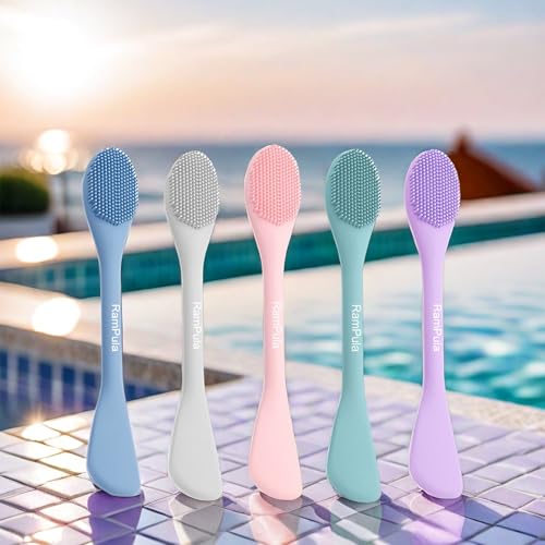 RamPula Silicone Facial Cleansing Brush Pores Cleaner,Remove Blackhead,Remove Acne,Face Massager,Applicator,Spatula,Mud Mask,DIY,Cream,Face Washing Clean,Body Lotion - Image 2