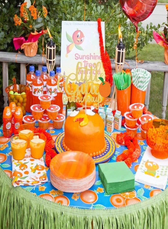 AHAORAY Little Cutie is on the Way Cake Topper - Gold Glitter Little Cutie Baby Shower Decorations, Birthday Party Supplies Photo Booth Props - Image 4