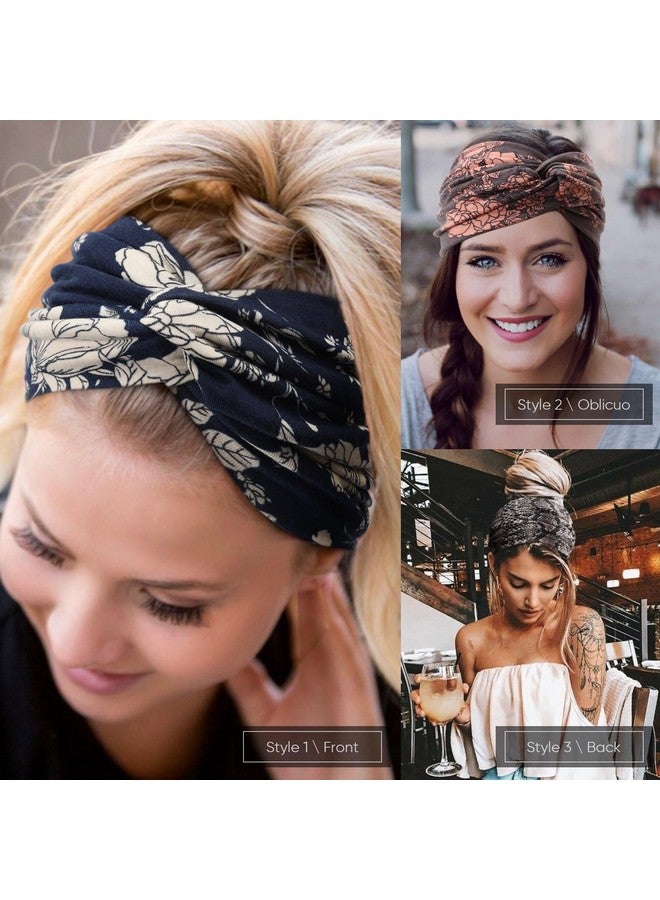 DRESHOW 8 Pack Turban Headbands For Women & Girls Wide Vintage Head Wraps Knotted Cute Hair Band Accessories - Image 2