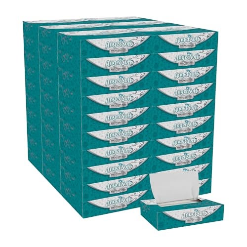 Georgia-Pacific Angel Soft Professional Series 2-Ply Facial Tissue (48550), 50 Sheets Per Box, 60 Tissue Flat Boxes Per Bulk Case - Image 1