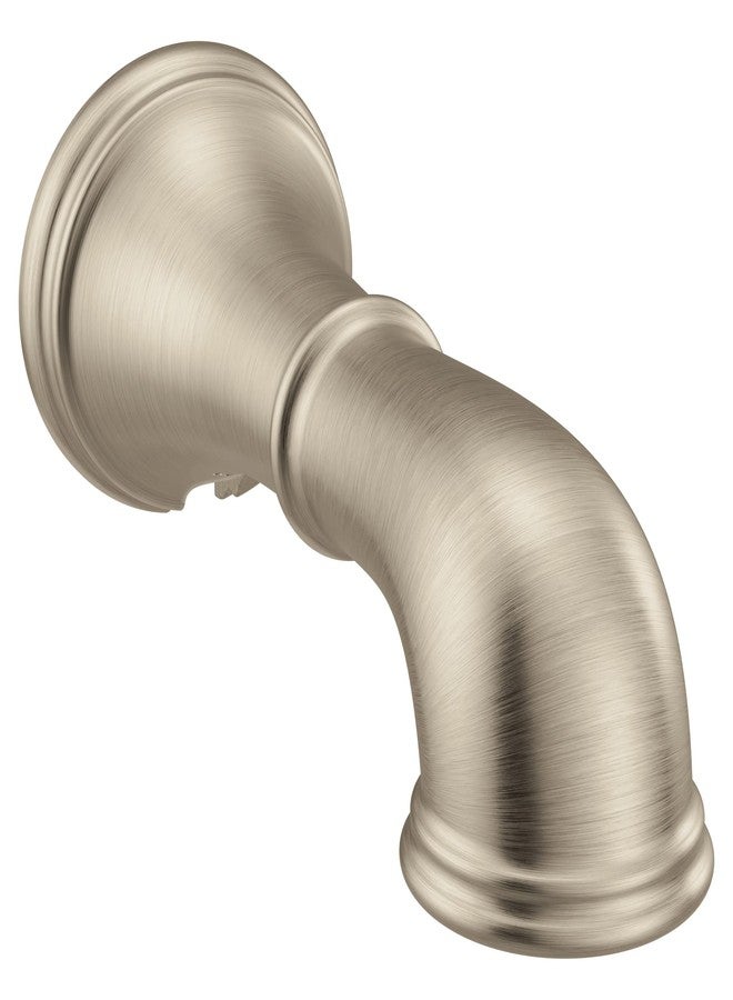 Moen 193371BN Belfield Replacement Tub Non-Diverter Spout 1/2-Inch Slip Fit Connection, Brushed Nickel - Image 1