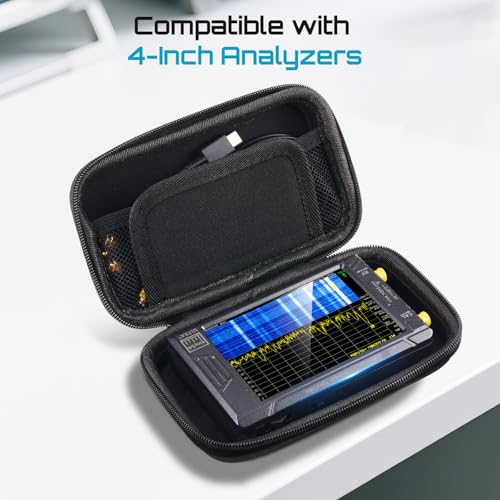 Seesii 4 Inch Protective Case for NanoVNA-H4 & TinySA Ultra: EVA Hard Shell Storage Pouch with Custom Foam for Antenna/Spectrum Analyzer, Waterproof Shockproof Design with Carry Strap - Image 2