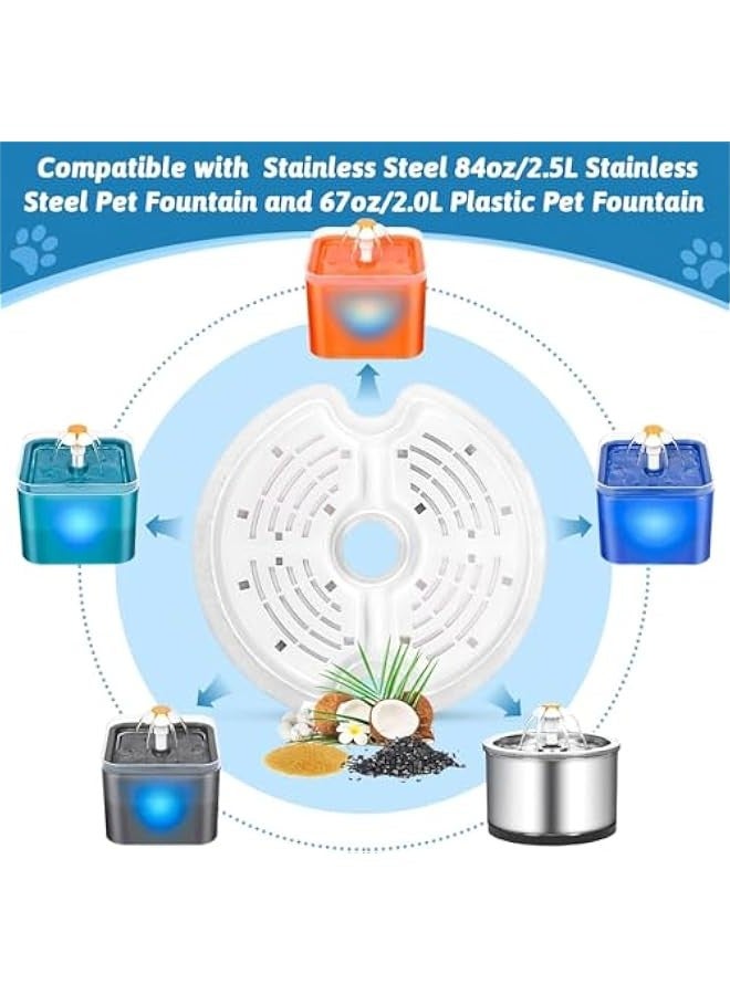 TRASSLE Cat Water Fountain Filters, Pet Water Fountain Filter Replacement Charcoal Water Fountain Filter Compatible with Cat Water Dispenser - Image 3