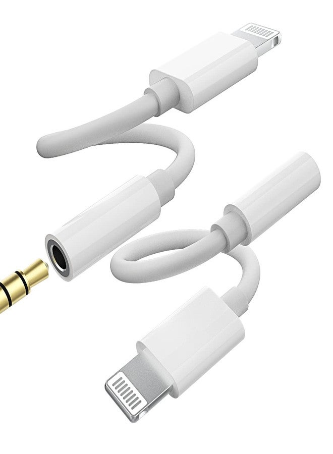 HOYULLI Lightning to 3.5mm Splitter(2Pack)iPhone Aux Adapter for Headphone Jack Cable Dongle for MFI Certified Audio Adaptador Para Music Earbud Earphone Cord Connector for 14 13 12 11 Pro Max 7 8 Plus Ipad - Image 1