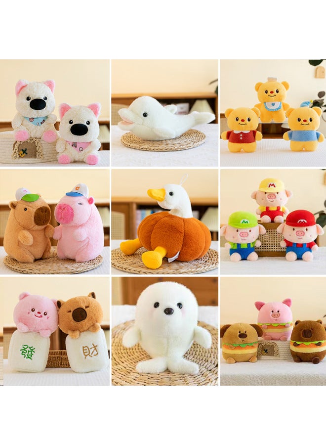 Plush Toys Boutique Cute Seven Or Eight Inch Doll Machine Doll Flow Wedding Throw Small Doll Wholesale-Specifications:Rabbit Hair Lying On The Rabbit-Color:Single Price/color Mix - Image 2