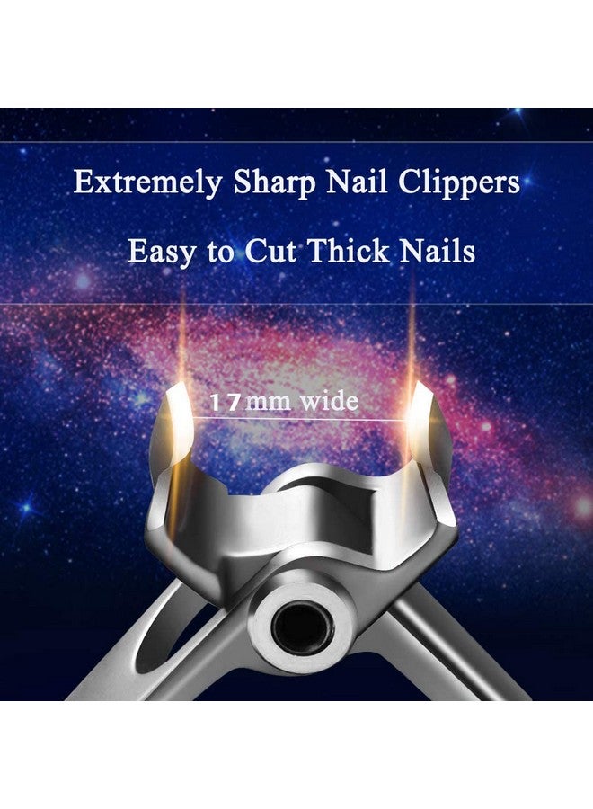 Pretty Diva Nail Clippers For Thick Nails Pretty Diva Wide Jaw Opening Oversized Nail Clippers Stainless Steel Heavy Duty Extra Large Toenail Clippers For Seniors Elderly - Image 2