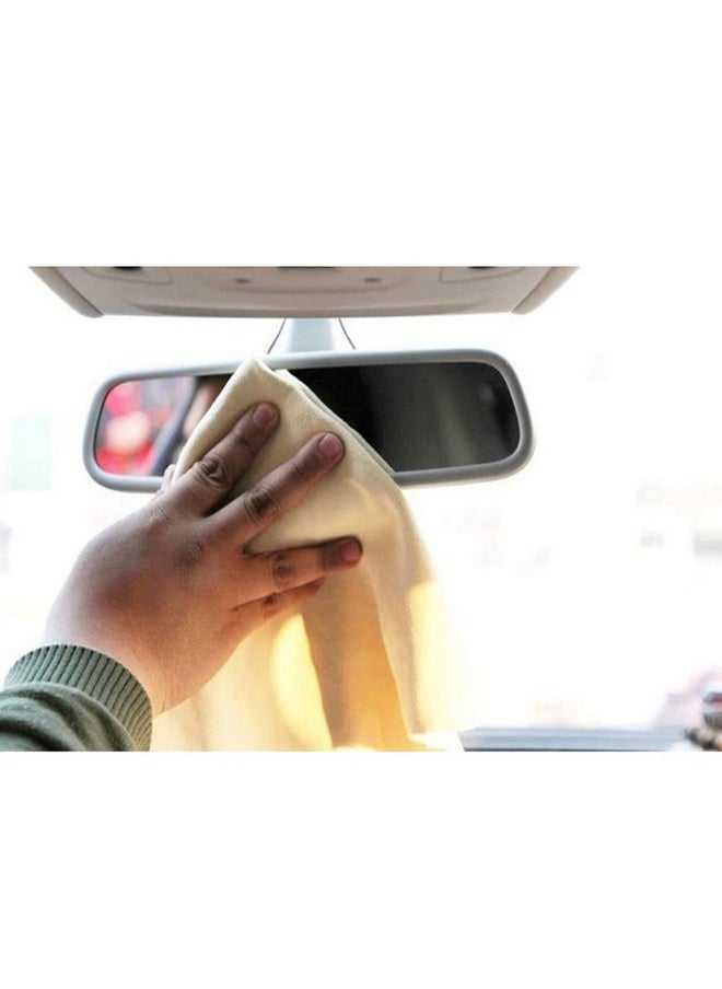 Clean Cham Clean Cham® Liquid Absorbing Chamois Cloth for Car Cleaning Microfiber Cloth Big 3 Piece 66 CM x 43 CM  - Image 3