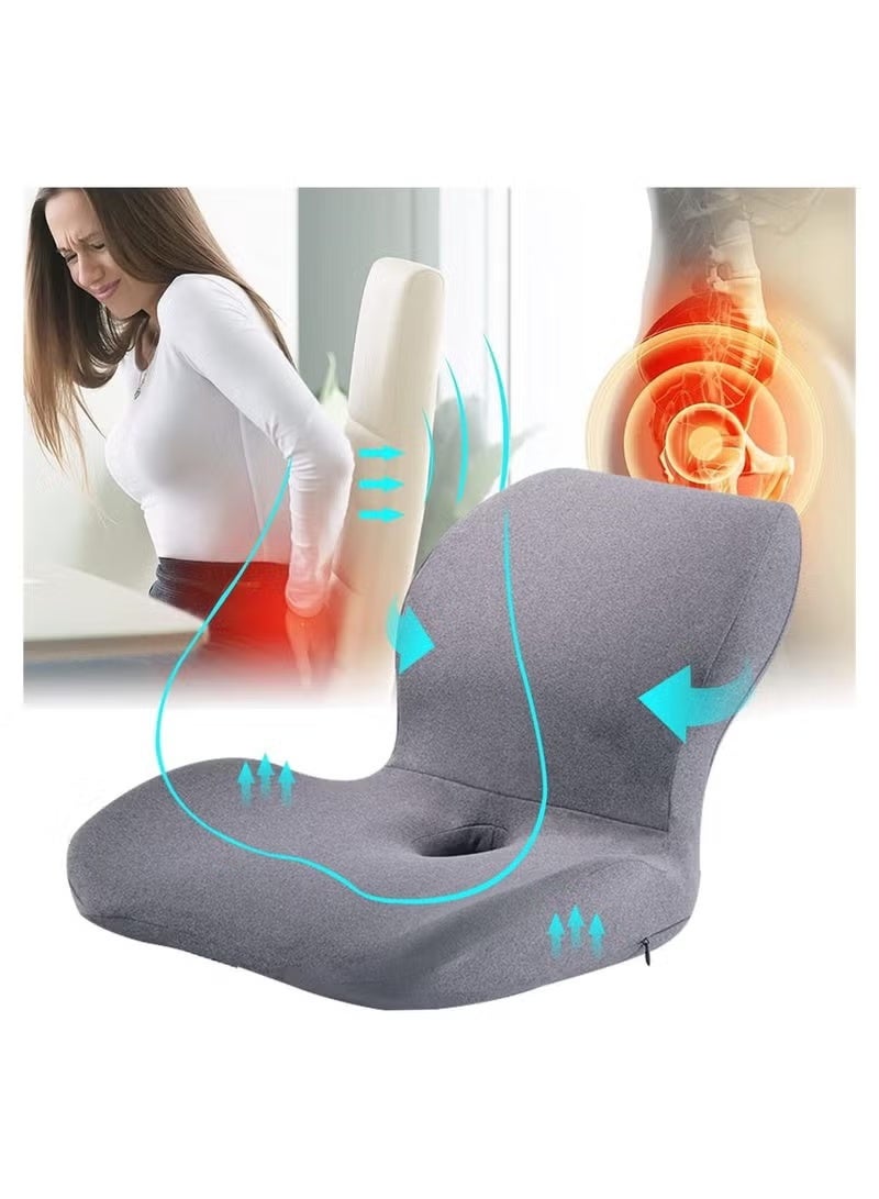 Arabest Seat Cushion Lumbar Support Pillow, Memory Foam Cushions for Office Chair Car - Image 1