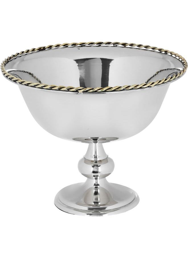 Alsaif Steel Serving Stand Circular Base Silver  - Image 1