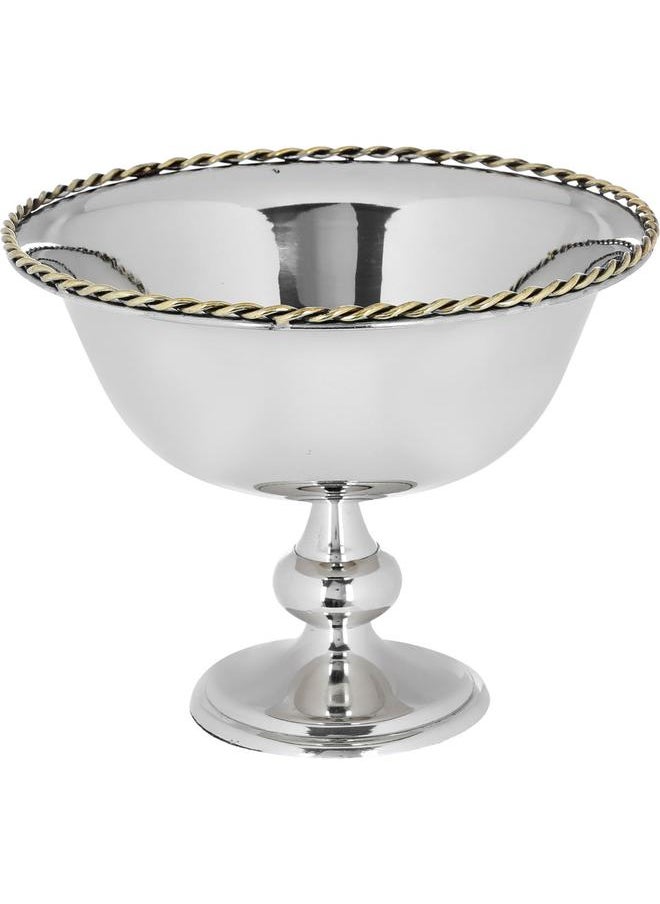 Alsaif Steel Serving Stand Circular Base Silver  - Image 2