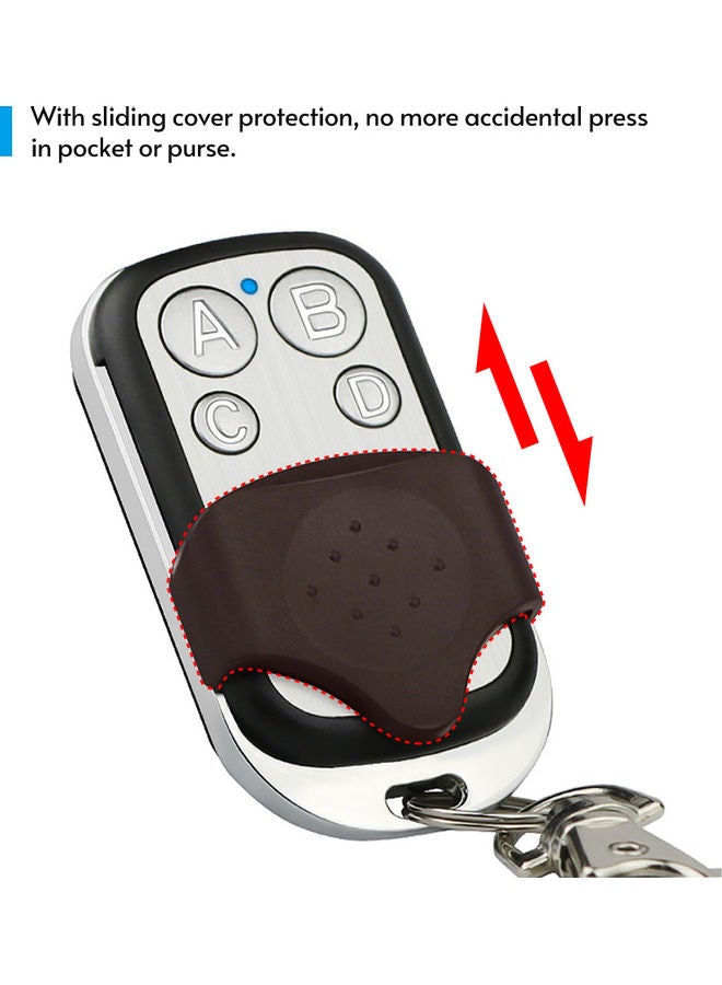 NIBEMINENT Garage Duplicator Remote Control Key Fob with Cover Protection Silver/Black - Image 3