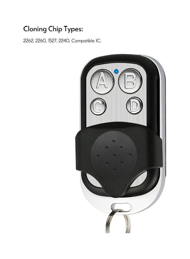 NIBEMINENT Garage Duplicator Remote Control Key Fob with Cover Protection Silver/Black - Image 4