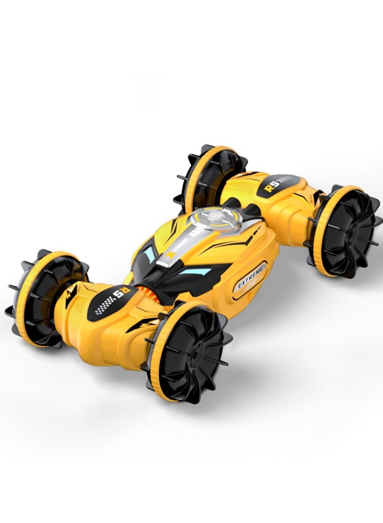 JJRIC Remote Control Amphibious Twisted Car for Children, Four wheel Drive, Gesture Sensing, Double sided Special Effects RC Remote Control Car  - Image 1