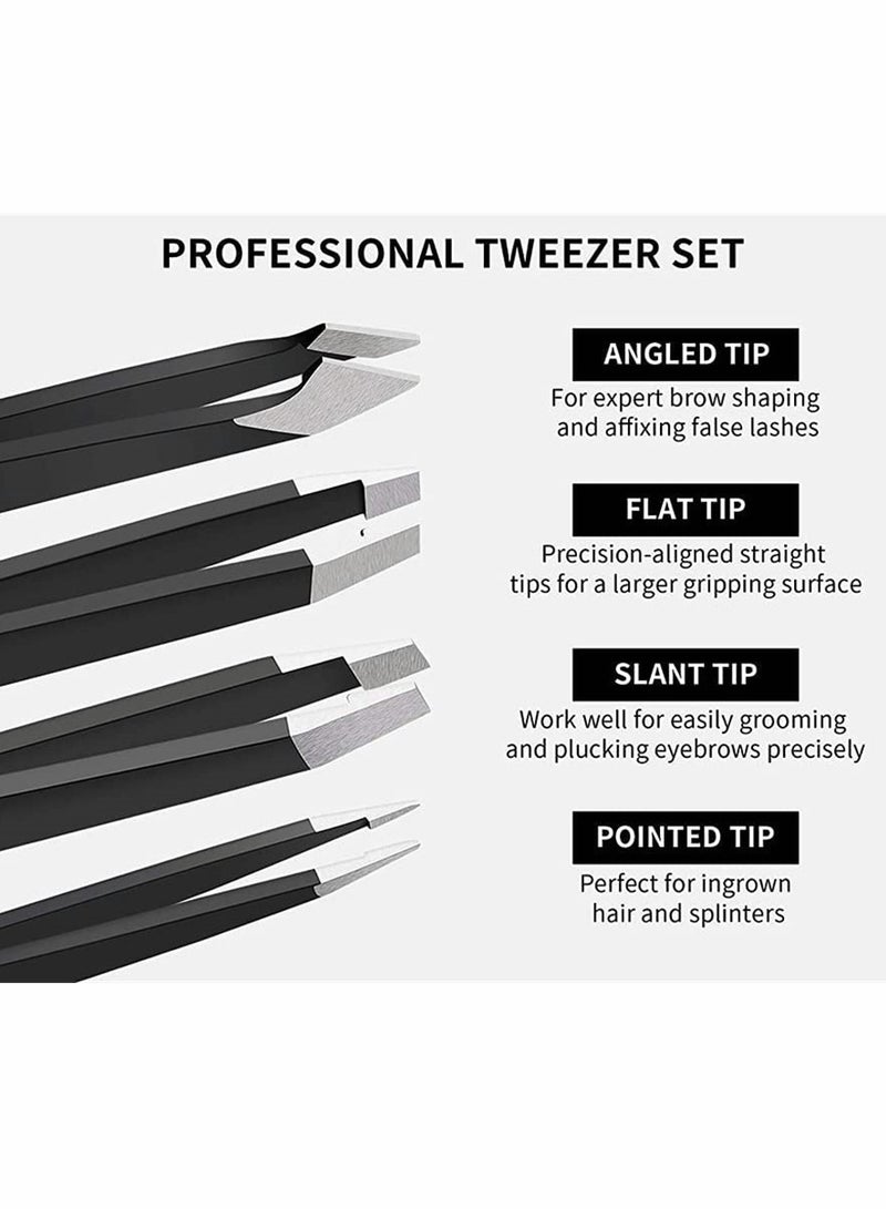 4 Piece Precision Tweezer Set for Eyebrow and Facial Hair Removal Ideal Gift for Beauty Enthusiasts Smooth and Accurate - Image 2