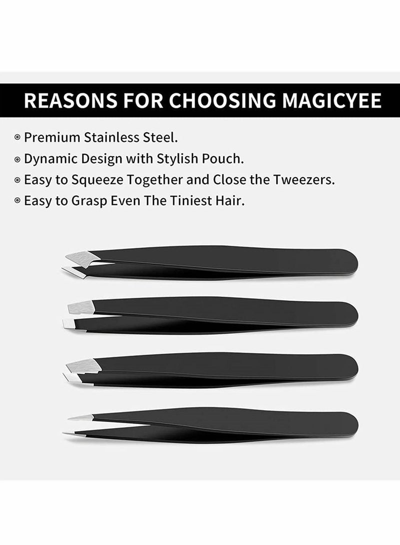 4 Piece Precision Tweezer Set for Eyebrow and Facial Hair Removal Ideal Gift for Beauty Enthusiasts Smooth and Accurate - Image 3