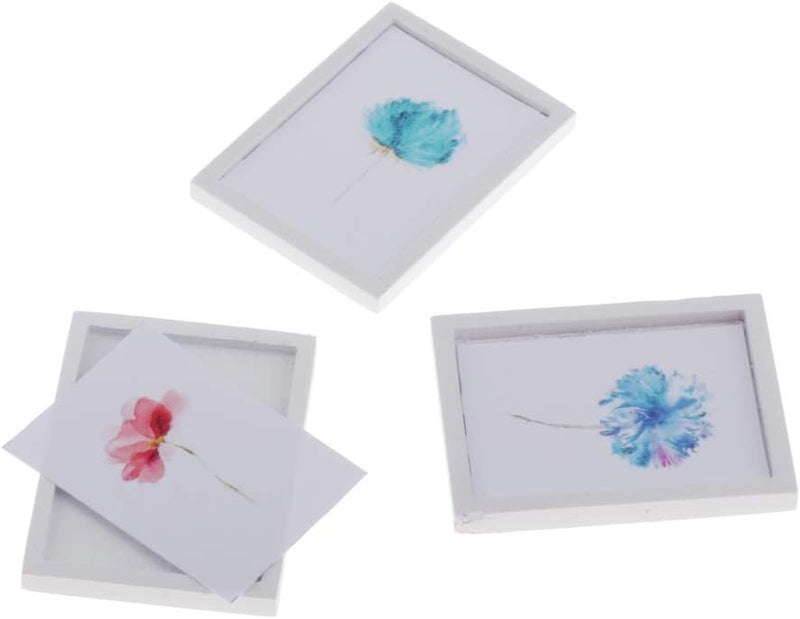 كلاراكو إطار صور جداري عصري لبيت الدمى بمقياس 1/12، مزين بالزهور لتزيين جدران غرفة المعيشة وغرفة النوم، كما هو موضح. - Image 5