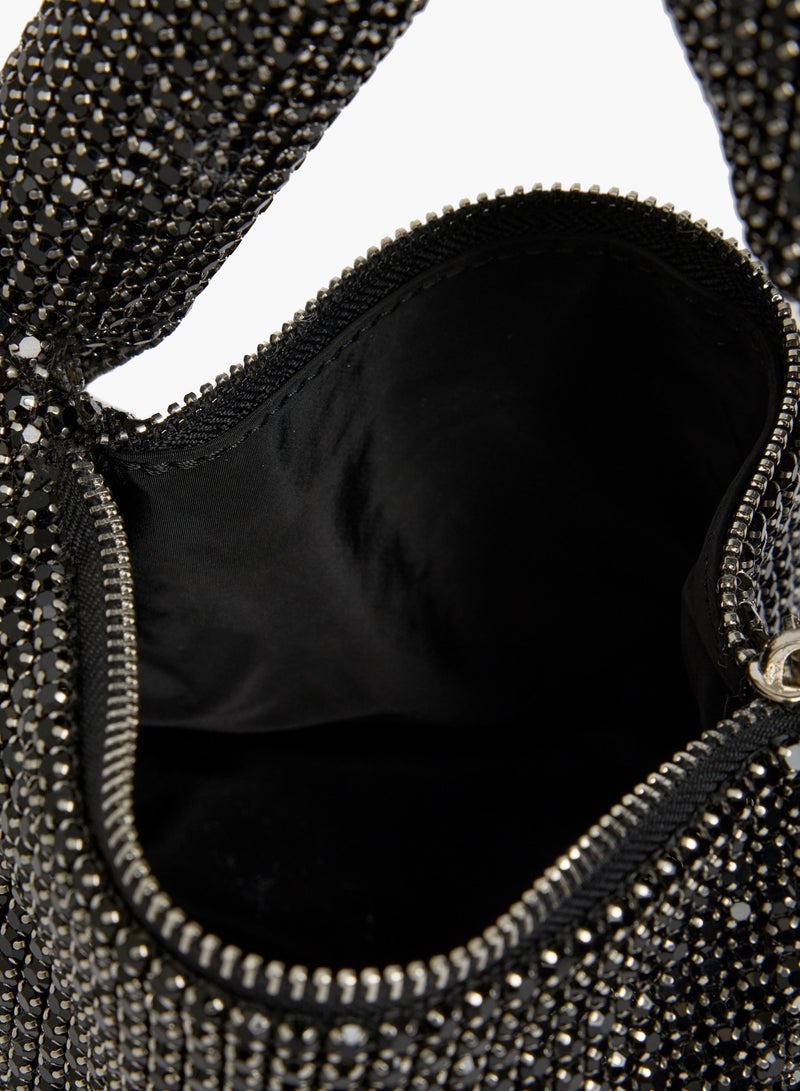 French Connection Knot Diamante Bag - Image 3