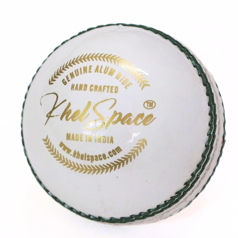 KHELSPACE KS-20 Leather White Cricket Ball | Hand-Stitched | Professional Grade | Ideal for Day/Night Matches, Practice & Tournaments (1) - Image 3