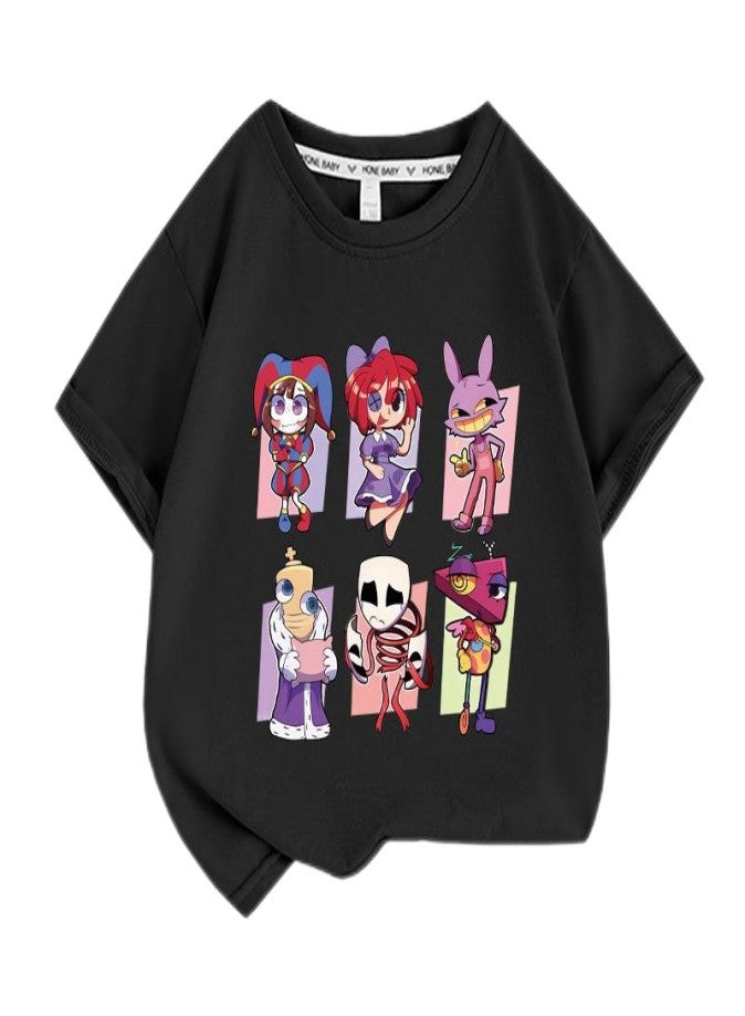 the amazing digital circus Unisex Short Sleeve Stylish Top TShirt cotton Tee for Boys Girls Kid Children - Image 1