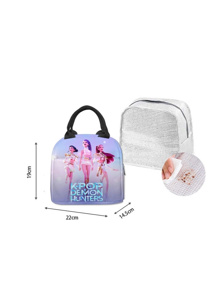KPop Demon Hunters Portable Insulation Bag Fashion Lunch Bag Commuter Picnic Food Preservation Bag - Image 2