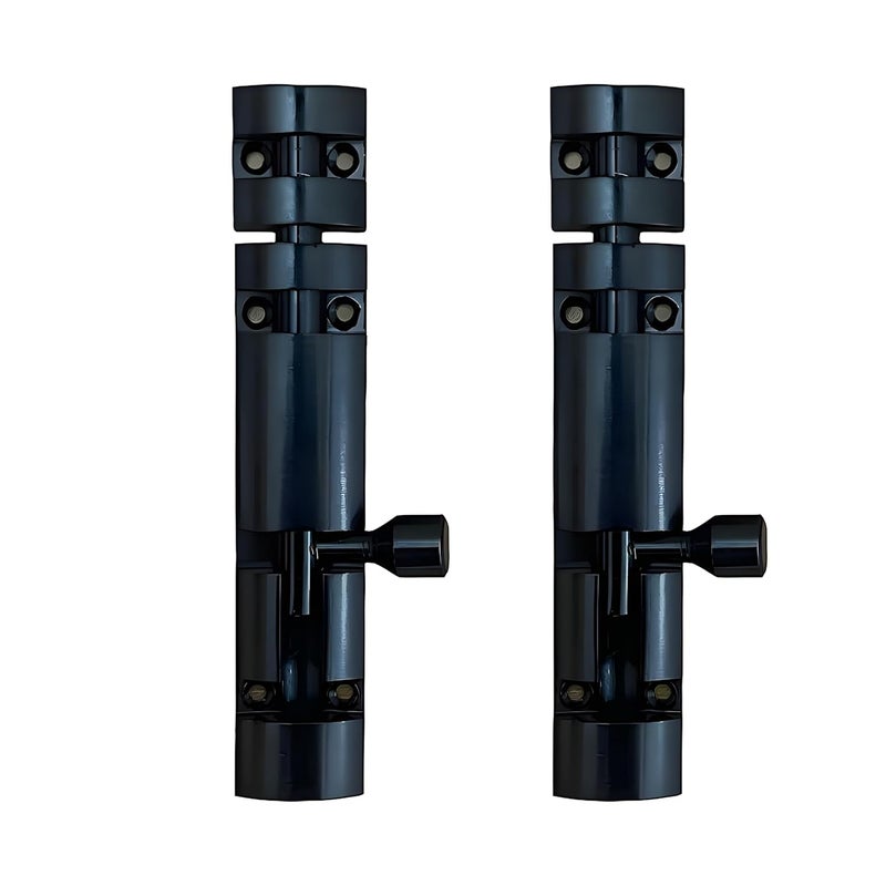 ELITONE ELITONE 18 Inch Premium Aluminum Xylo Tower Bolt Tower Bolt for HomeOffices DoorsWindows ChitkaniKundi for Main Door and Bathroom Door Latch for BedroomPack of 2Z Black  - Image 1