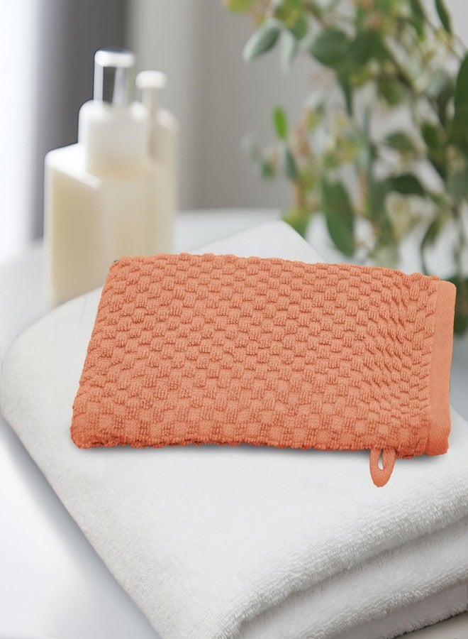 COTTON CRAFT Bath Mitt - Exfoliating Glove - Set of 6 Euro Spa Waffle Weave Towel Mitts - 100% Cotton Body Shower Glove Washcloth with Hanging Loop - Sensitive Skin Friendly - Large 5.5x10 - Mocha - Image 4