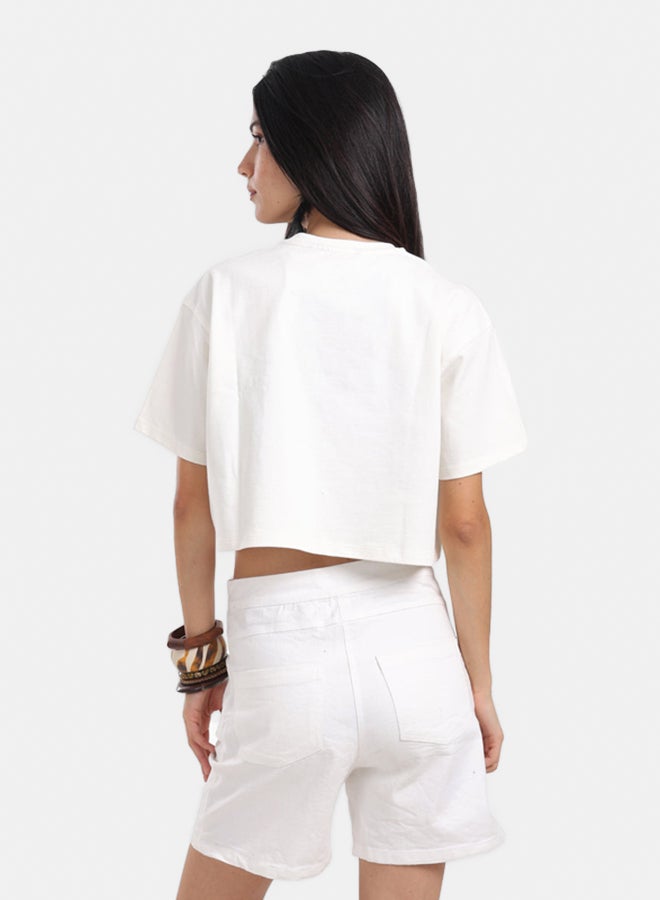 Carina Relaxed Fit Cropped T-Shirt - Image 3