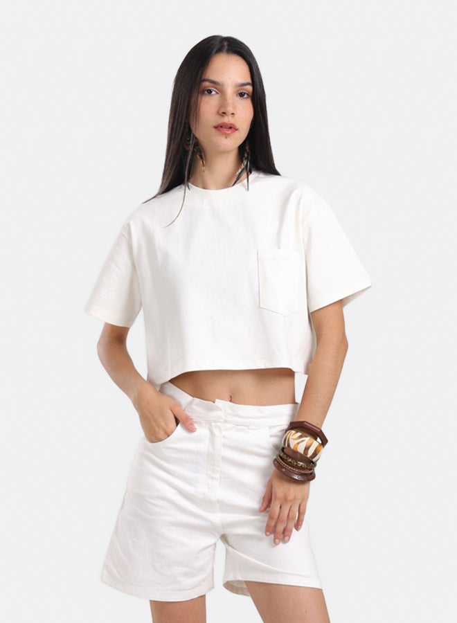 Carina Relaxed Fit Cropped T-Shirt - Image 1
