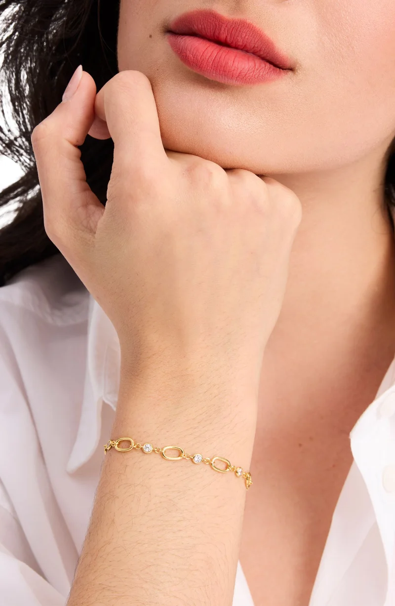 Kate Spade One In A Million Chain & Crystal Line Bracelet