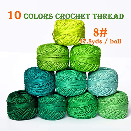 colored bird Crochet Thread 10 Balls Cardinal Size 8 for Crochet Hardanger Cross Stitch Needlepoint Hand Embroidery (Cayon Series) - Image 2