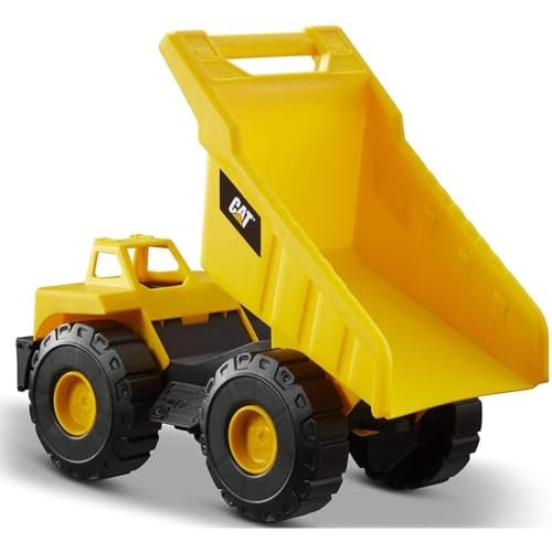 CAT Construction Toys Construction Fleet 10 Dump Truck Toy HeavyDuty Plastic Working Tilting Bed FreeRolling Wheels IndoorOutdoor Sandbox Truck for Toddlers Kids Ages 26 - Image 5