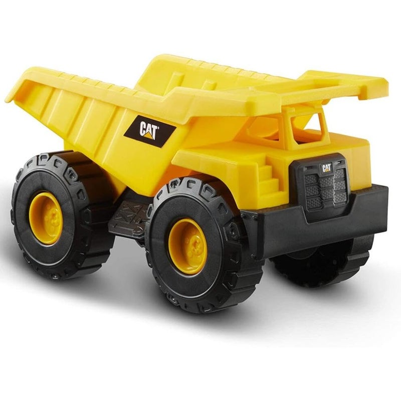 CAT Construction Toys Construction Fleet 10 Dump Truck Toy HeavyDuty Plastic Working Tilting Bed FreeRolling Wheels IndoorOutdoor Sandbox Truck for Toddlers Kids Ages 26 - Image 3