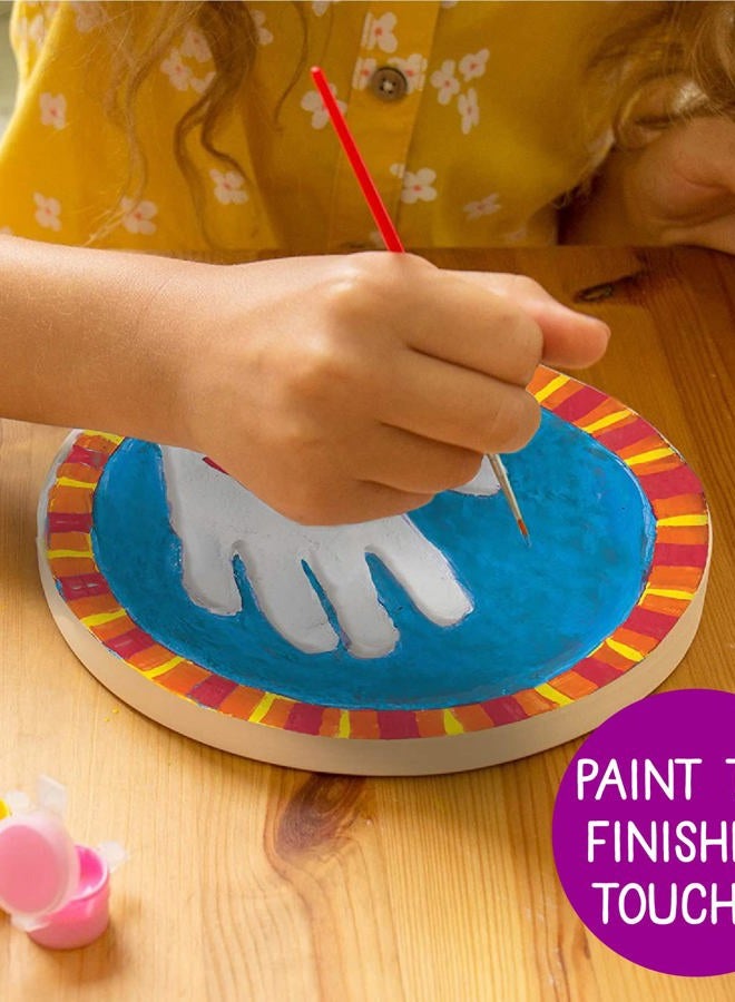 Creative Roots Handprint Stepping Stone, Includes 7-Inch Ceramic Stepping Stone & 6 Vibrant Paints, Garden Stepping Stone Kit, Paint Your Own Stepping Stone, DIY Stepping Stone for Kids Ages 8+ Red - Image 5