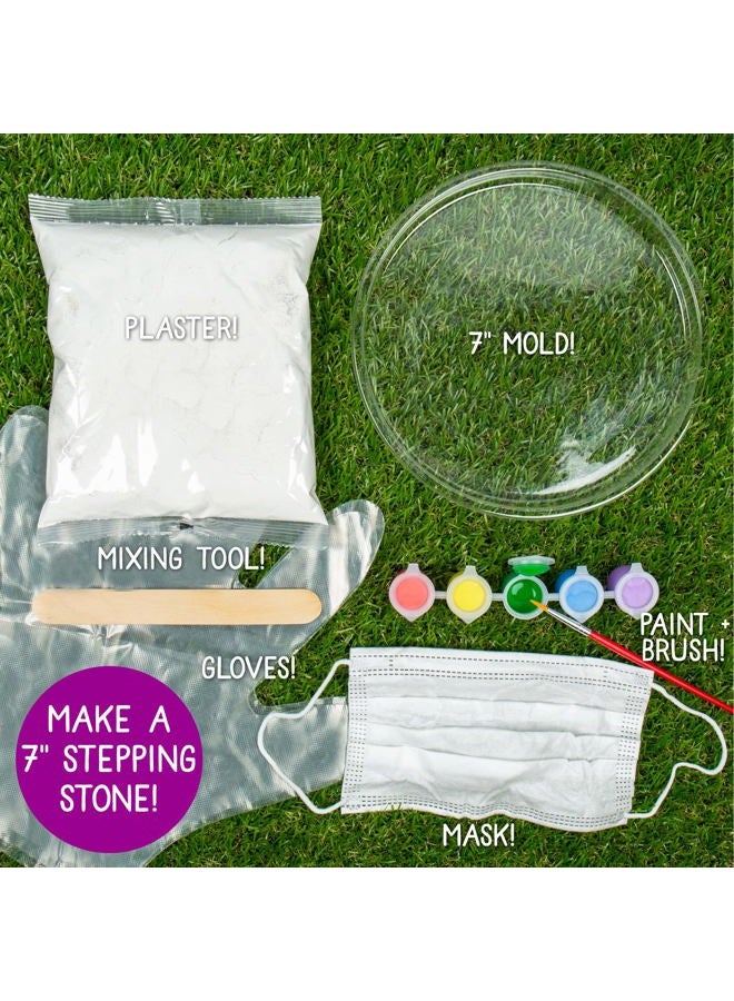 Creative Roots Handprint Stepping Stone, Includes 7-Inch Ceramic Stepping Stone & 6 Vibrant Paints, Garden Stepping Stone Kit, Paint Your Own Stepping Stone, DIY Stepping Stone for Kids Ages 8+ Red - Image 2