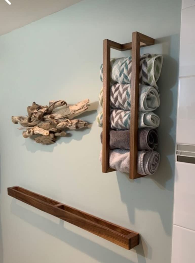IThree IThree Wooden Furniture Towel Rack Towel Rack Holder Towel Holder for Bathroom Towel Rack for BathroomTowel StandHangerBathroom Holder - Image 3