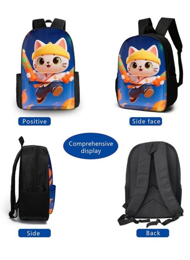 Bright Li Fire Unlock the new fashion of childish fun! Three-piece set of bags, cartoon elements for children and teenagers (students, children, friends' outings, mountain climbing, schooling, etc. can be used) - 64 - Image 3