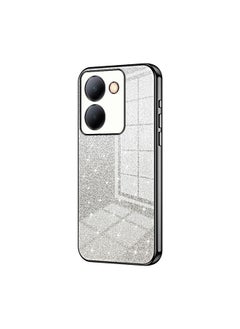 Case Cover For vivo Y78 China / Y36 / Y36 5G Gradient Glitter Powder Electroplated Phone Case Black