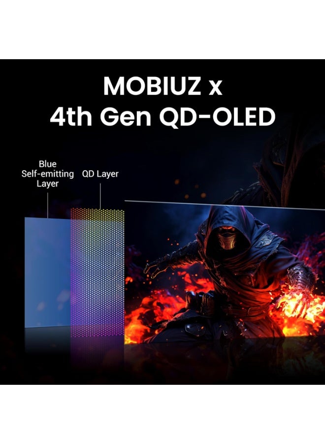 بين كيو شاشة الألعاب BenQ EX271UZ 27 بوصة 4K OLED 240Hz USB-C (90W) MOBIUZ الجيل الرابع QD-OLED 0.03 مللي ثانية، 166 بكسل لكل بوصة، eARC، لون طيفي، مركز USB وKVM، نقل الألوان، المملكة العربية السعودية - ضمان 3 سنوات - Image 3
