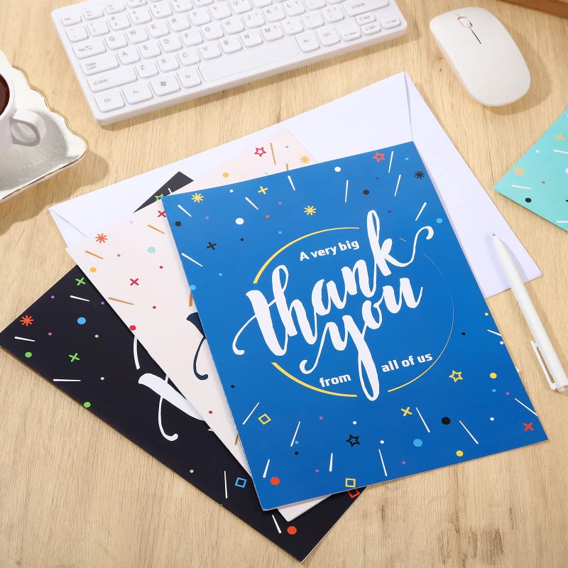 Leitee 4 Pcs Big Thank You Card Giant Large Appreciation Greeting Cards with Envelope 17 x 12'' Oversize Jumbo Gratitude Paper for Group Team Doctor Teacher - Image 3