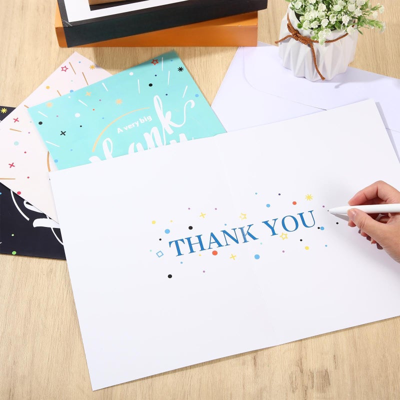 Leitee 4 Pcs Big Thank You Card Giant Large Appreciation Greeting Cards with Envelope 17 x 12'' Oversize Jumbo Gratitude Paper for Group Team Doctor Teacher - Image 4