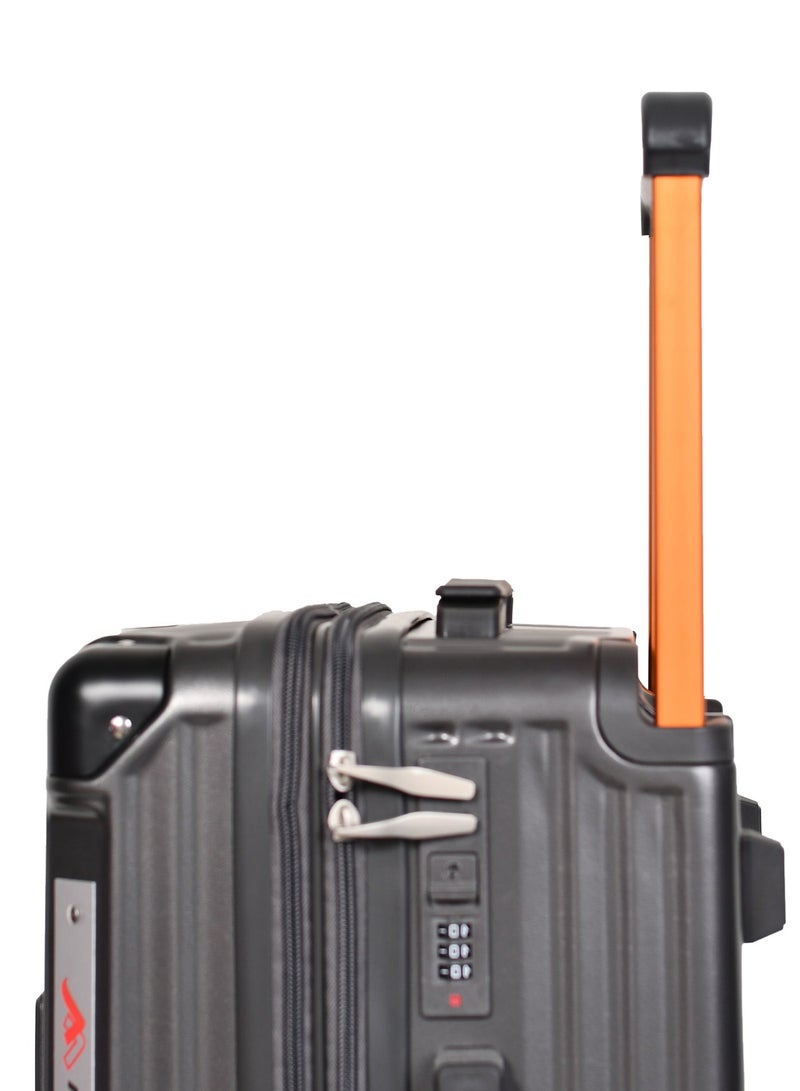 MORANO Cabin Luggage Carry-On Trolley Bag With 4 Spinner Wheels TSA Lock, 20 inch Gray - Image 4