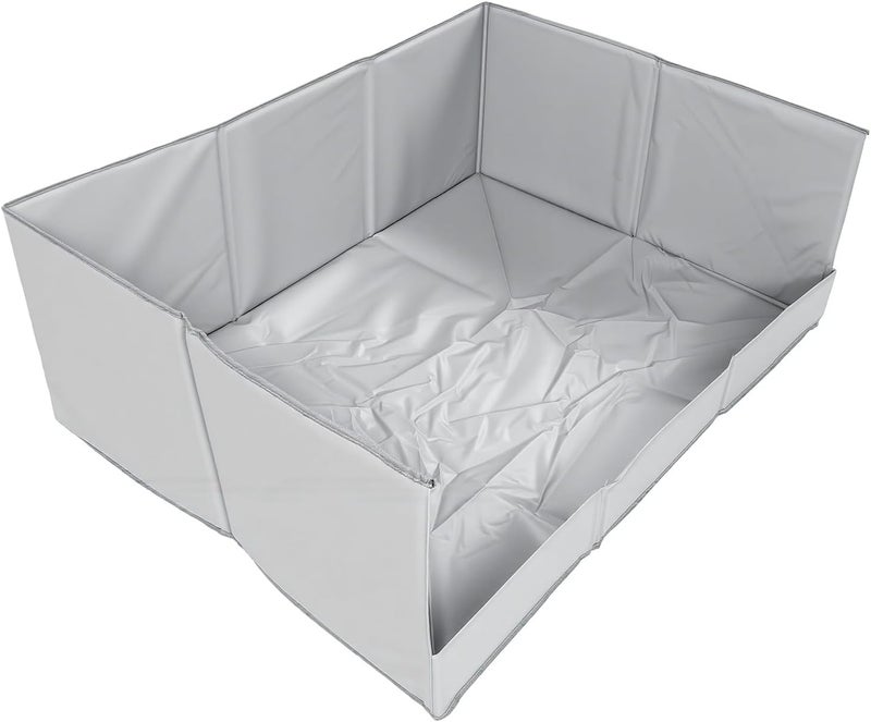 Dog Litter Box, High Walls Dog Pee Pad Holder Indoor Potty Foldable Non Slip No Assembly Portable with 3 High Walls for Indoor Travel Small Medium Pets (XL)