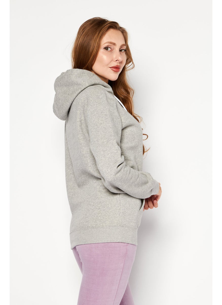Champion Women Sportswear Fit Training Hoodie, Grey  - Image 4