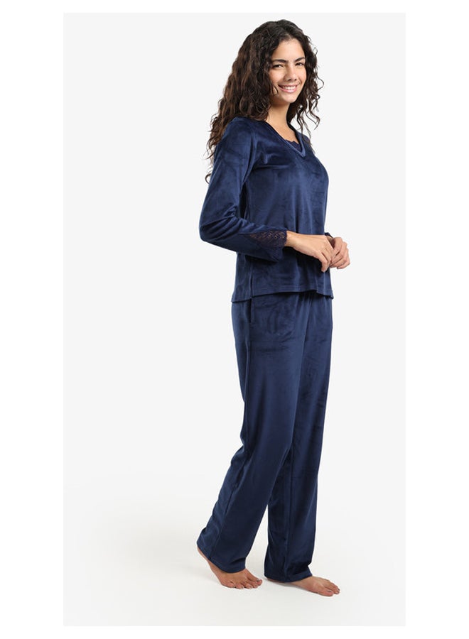 Carina Soft Velvet pajama Set - Image 3