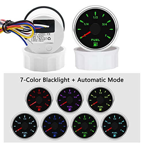 KAOLALI Fuel Gauge Sending Fuel Tank Sending Unit Marine Fuel Sender Stainless Steel (8"(200mm)) and Digital Fuel Water Gauge for Boat Car Truck - Image 2