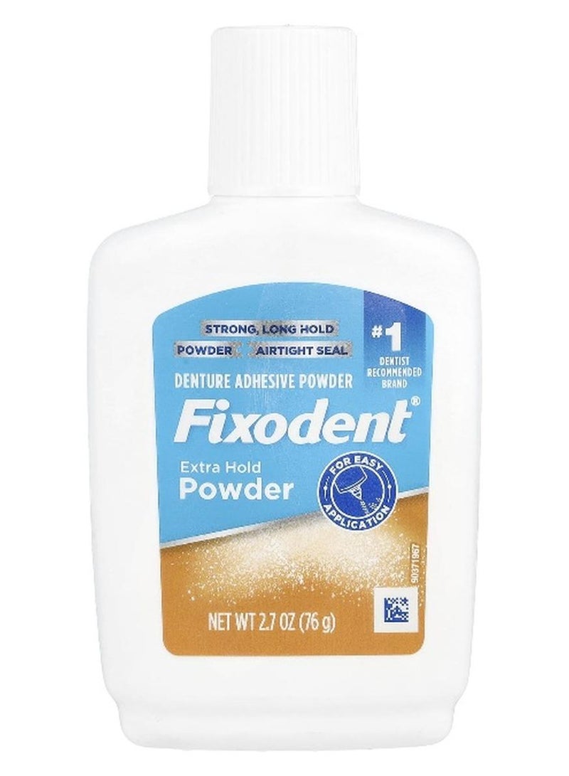 Fixodent, Denture Adhesive Powder, Extra Hold, 2.7 oz (76 g) (Packaging may vary) - Image 1
