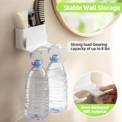 PAVSTINE Dyson Hair Dryer Holder - Universal Wall Mount Blow Dryer Holder with Strong Self Adhesive, Plug&Cord Organizer Rack for Bathroom, Vanity, Cabinet, White - Image 3
