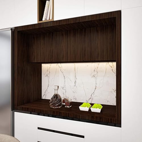 HAPPYMATES Self Adhesive Wood Cinnamon Wood Contact Paper Peel and Stick Wallpaper Removable Vintage Faux Wood Wall Paper Shelf Home Decoration Kitchen (Wood, 1 Ft x 4 Ft) - Image 2