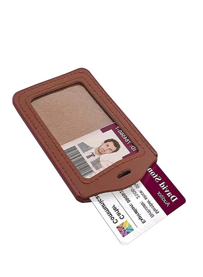 JSMSH حافظة بطاقات تعريف جلدية من JSMSH مع بكرة دائرية قابلة للسحب YOYO (عمودية، عبوة من قطعتين) - Image 2